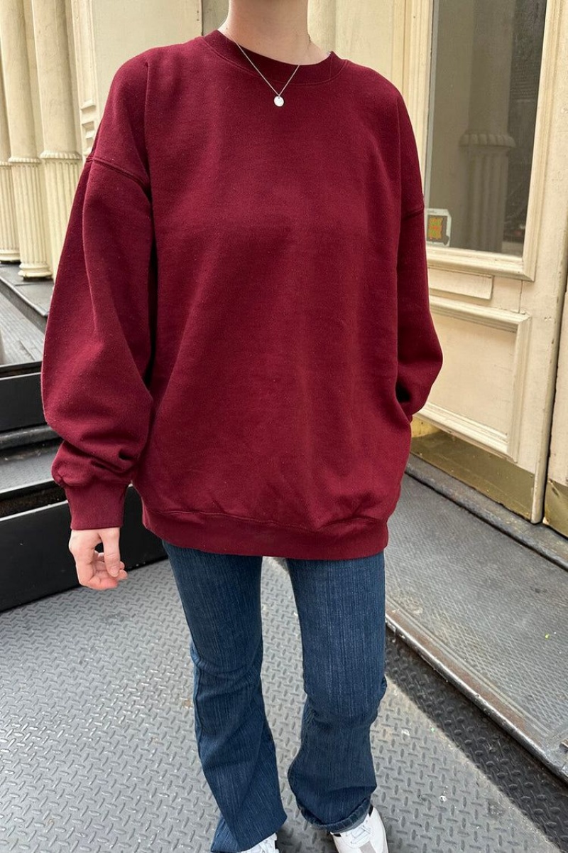 Sweatshirt Brandy Melville Erica Bordeaux | GCA-45544907